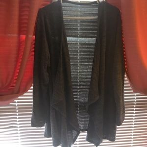 Draped style fleece cardi